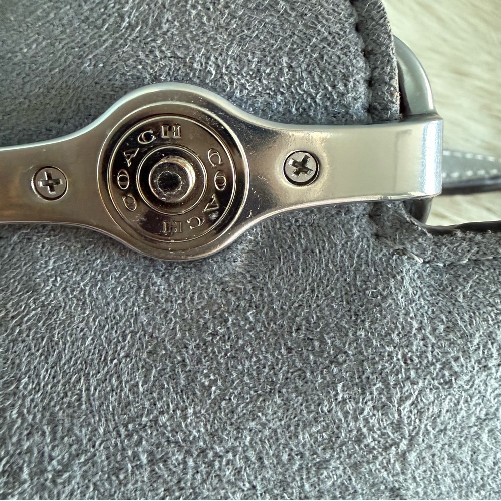 Coach Morgan Square Silver Glitter Crossbody Bag - Picture 10 of 15